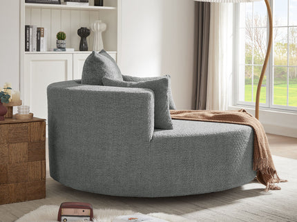 360° Swivel Accent Barrel Chair With 3 Removable Pillows For Living Room