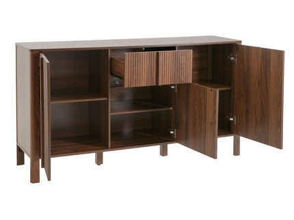 Colored Fluted Sideboard With 3 Doors And 1 Drawer