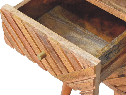 Lille - Mini Curved Nightstand - Oak