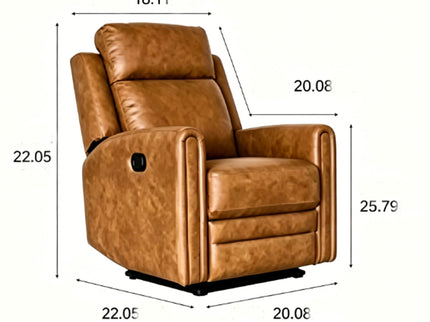 Manual Button Lounge Chair With 360 Degree Rotation - Yellow