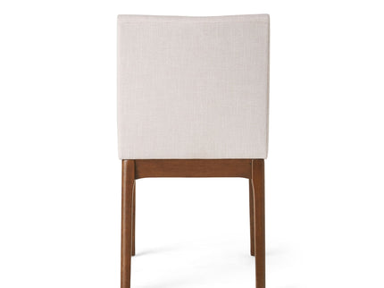 5 Piece Dining Set With Table And Upholstered Chairs - Light Beige / Walnut