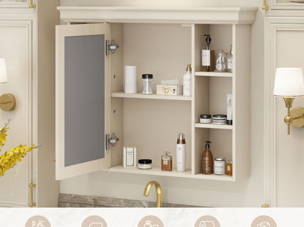 Wall Mounted Bathroom Storage Cabinet With Mirror Door