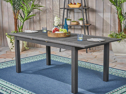Outdoor Expandable Dining Table With Square Legs