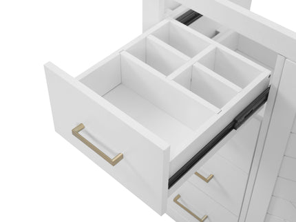 Retro Style Bathroom Vanity, 3 Drawers & Soft Closing Doors