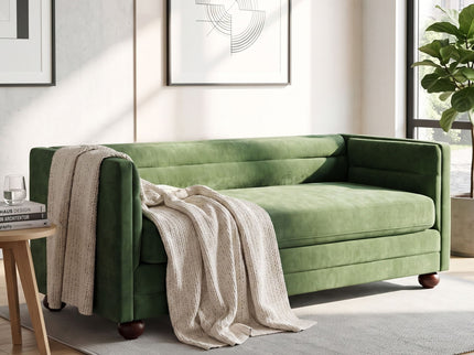 3 Seater Sofa Upholstery With Square Arms, Living Room Couch
