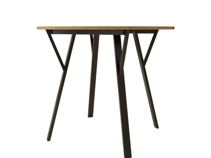 Round Dining Table, For 2 - 4 People - Rustic Brown