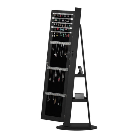 Swivel Jewelry Cabinet With Full Length Mirror