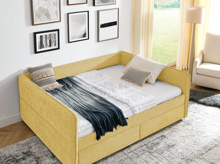 Upholstered Daybed & 2 Drawers