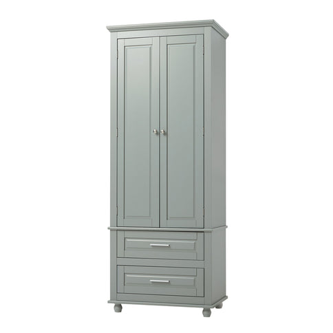 Tall Storage Cabinet With 2 Drawers For Bathroom
