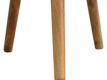 Inlay Bone Tripod Stool - Beige / White