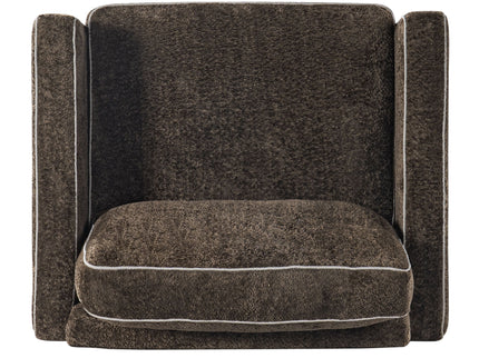 Accent Chair Upholstered Single Sofa With Square Arms, Sewn Pillow Back For Living Room