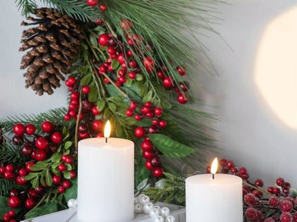 LED Candles With Wick And Remote Control Timer (Set of 2) - White
