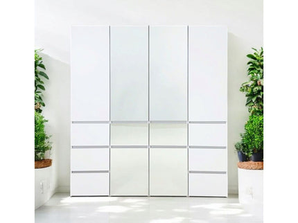 Elise - Slim Modular Closet Cabinet With Drawers - White
