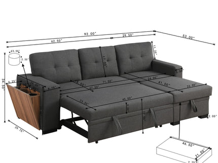 3 Piece Upholstered Sectional
