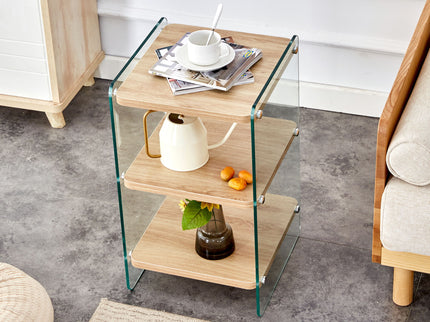 Modern 3 Layer Bedside Cabinet With Storage Function