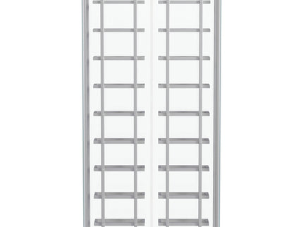 Wine Storage LED Curio Cabinet - Chrome