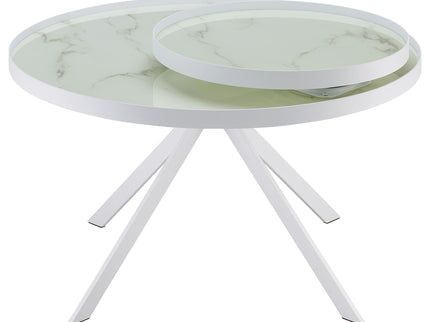 Shayne - Round Top Coffee Table With 2 Tier Design