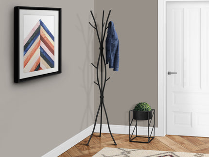 Coat Rack, Hall Tree, Free Standing, 11 Hooks, Entryway, Contemporary & Modern