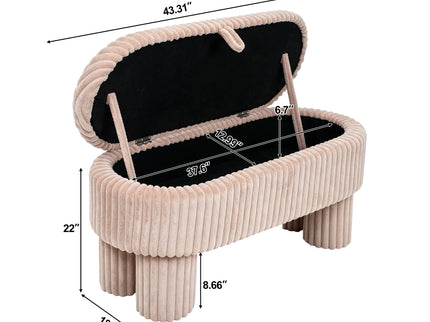 Modern Storage Ottoman Bench For Living Room