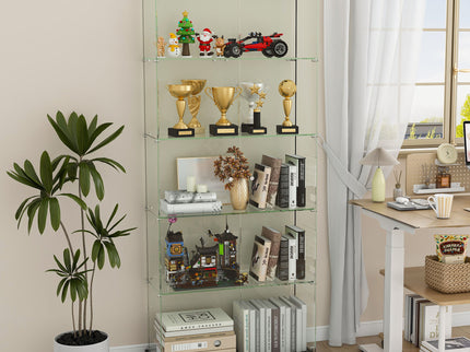 Premium 5 Tier Glass Display Case With 5 Dynamic LED Modes