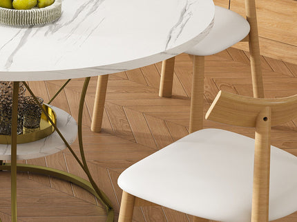 Round Extendable Dining Table Set With Chairs