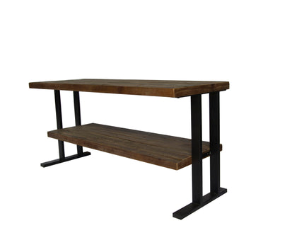 Media Console Table With One Shelf To Your Home Decor - Natural / Black