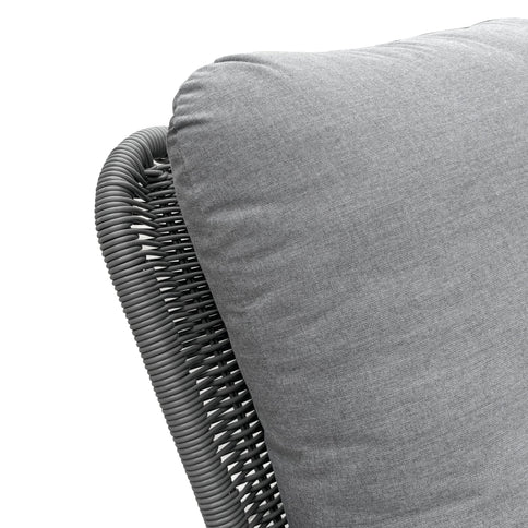 Contemporary Minimalist Wicker Rocking Chair With Soft Cushions
