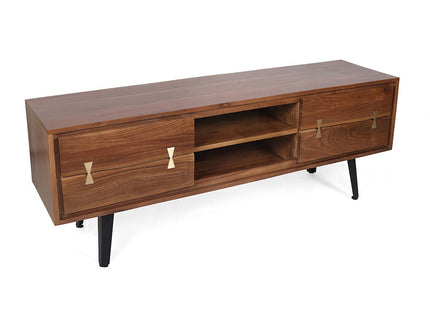 Asther - Acacia Wood TV Cabinet - Natural Wood / Brown