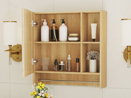 Bathroom Mirror Medicine Cabinet Wall Mounted With Shelves