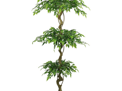 Artificial Ficus Tree With Pot For Home Decor Indoor Plant - Green