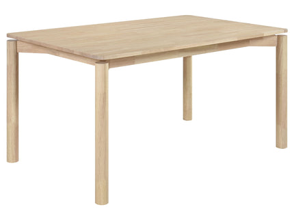 Svenstra - Rectangular Dining Table Set With Armless Side Chairs, Wood, Natural Walnut, 59 X 35.5 X 30 Inches