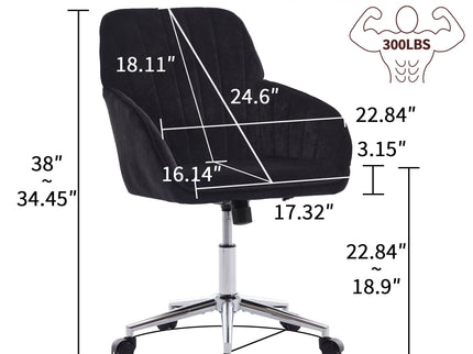 Adjustable Ergonomic Office Chair, Swivel Backrest Seat