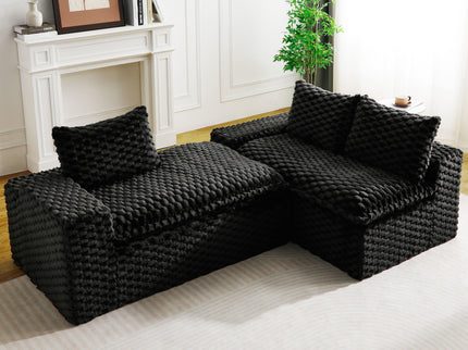 Modular Sofa, Convertible Twin Seat With Chaise Lounge