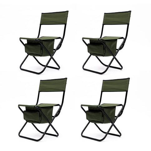 Folding Outdoor Chairs With Storage Bag, Portable Chair For Indoor, Outdoor Camping, Picnics And Fishing