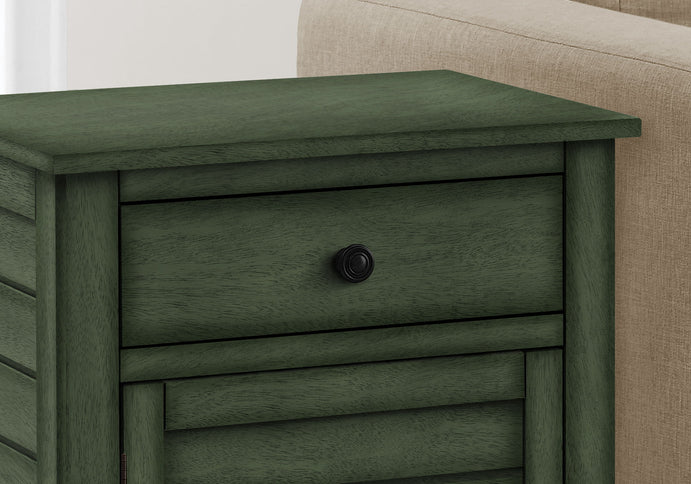Accent Nightstand, Storage Drawer, Transitional