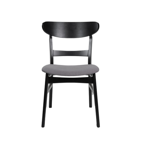 Modern Dining Chair With Upholstered Seat And Wood Frame