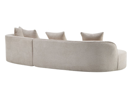 Elegant Curved Sectional Sofa With Full Foam Comfort