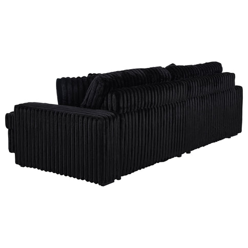 Clifford - Upholstered Dual Power Chaise Sofa - Black