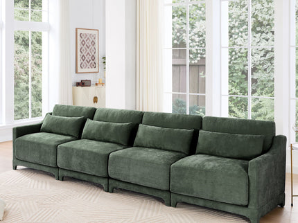 Elegant Sofa With Ergonomic Design And Lumbar Pillows