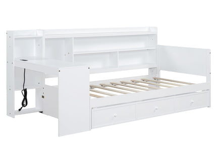 Daybed With 3 Drawers USB Ports And Desk