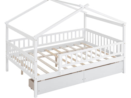 House Bed With 2 Drawers
