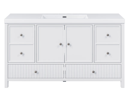 Bathroom Vanity With Separate Sink, Soft Close Doors And 4 Drawers