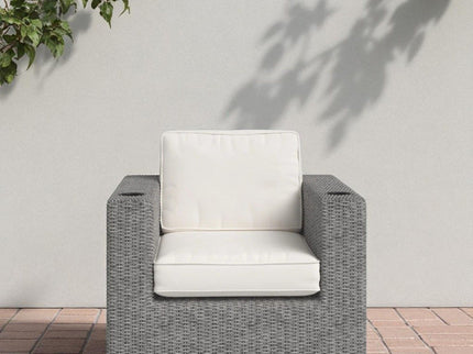 Aviara - Outdoor Club Chair Timeless Comfort With Plush Cushions - Gray Mix