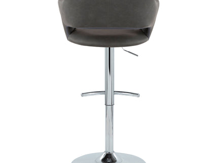 Margarite - Contemporary Ajustable Barstool With Swivel With Rounded T Footrest (Set of 2)