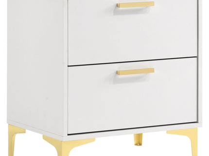 Karena - 2 Drawer Rectangular Nightstand - White