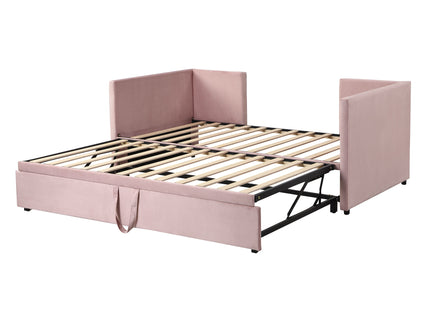 Twin Size Upholstered Daybed With Pop Up Trundle