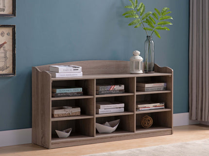 Entryway Shoe Storage Bench, Nine Storage Shelves, Entryway Organizer