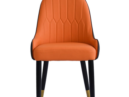 Modern Sponge-Filled Dining Chair, Solid Wood Metal Legs, Suitable For Restaurants, Living Rooms And Rooms (Set of 2)