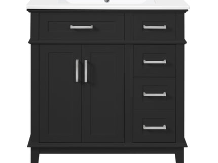 Modern Bathroom Vanity With Sink, Storage Cabinet, Soft Close Doors, Deep & Standard Drawers