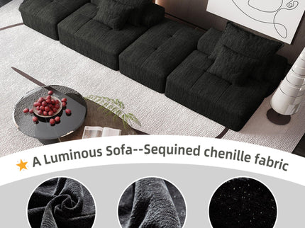 Modern Oversized Diy Combination Modular Sectional Sofa With Pillows